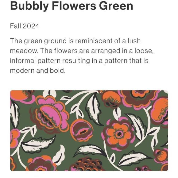 Vera Bradley Roxbury Crescent Crossbody In Bubbly Flowers Green NWT - Picture 3 of 8